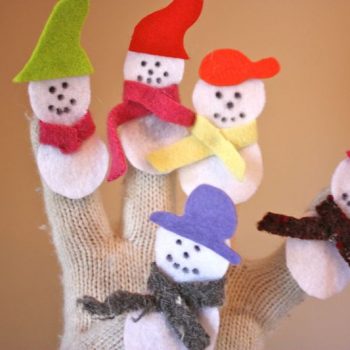 Snowman Finger Puppets