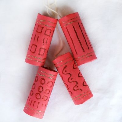 Cardboard Tube Red Firecrackers