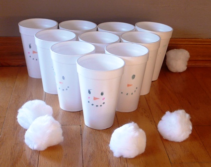 Indoor Snowball Toss Game | Fun Family Crafts