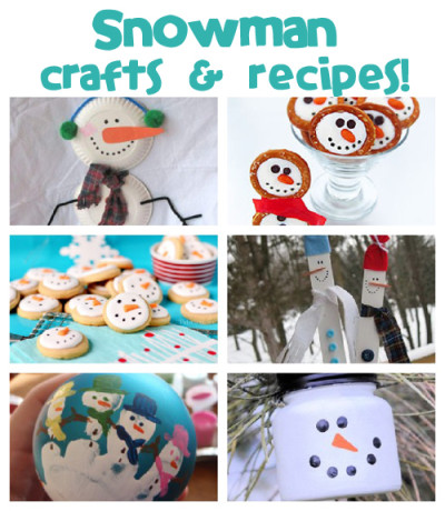 Find tons of snowman crafts & recipes for your kids!