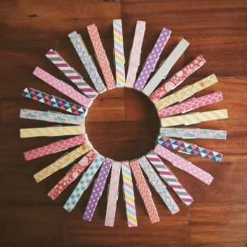 Washi Tape Clothespin Magnets