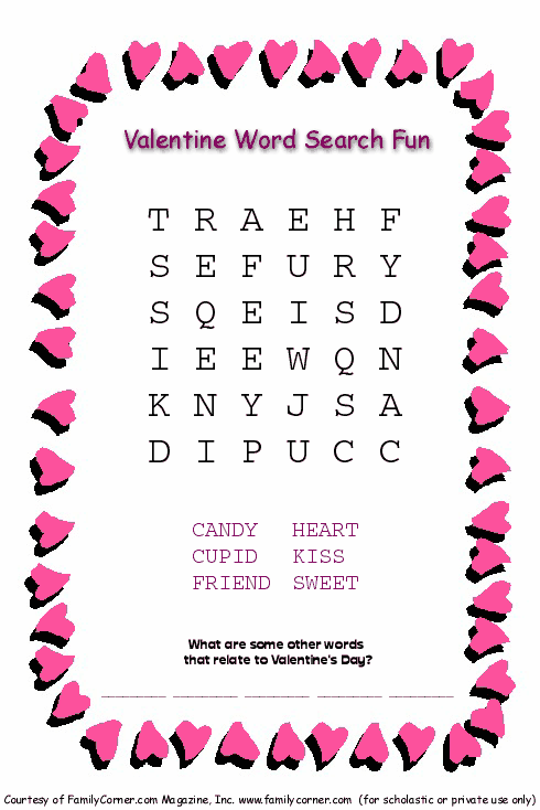 valentines day word search fun family crafts