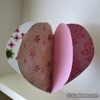 3-D Paper Heart Ornament