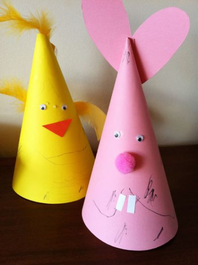 Bunny and Chick Easter Hats