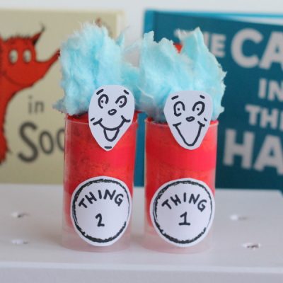 Dr. Seuss Thing 1 and Thing 2 Push Pop Cupcakes