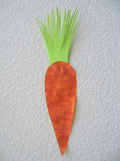 Tissue Paper Carrot Collage