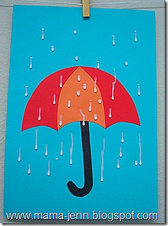 Umbrella with Raindrops | Fun Family Crafts