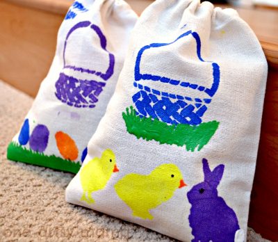 Stenciled Easter Treat Bags