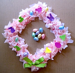 Paper Plate Easter Wreath