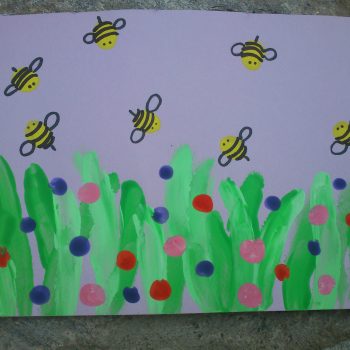 Thumbprint Bees & Flowers