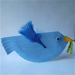 Paper Plate Bluebird