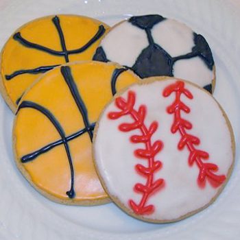 Decorated Sports Cookies