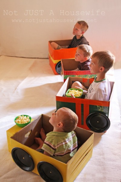 Cardboard Cars for a Homemade Drive-In Theater