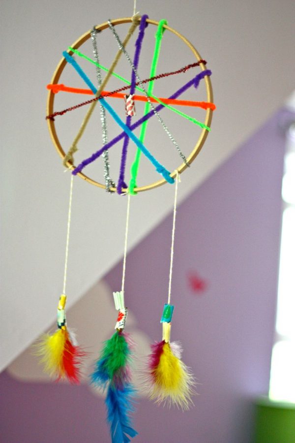 Dream Catcher with Fabric Beads Fun Family Crafts