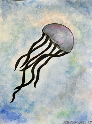 simple jellyfish painting