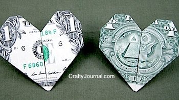 Dollar Bill Heart Origami