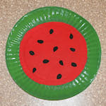 Paper Plate Watermelon | Fun Family Crafts