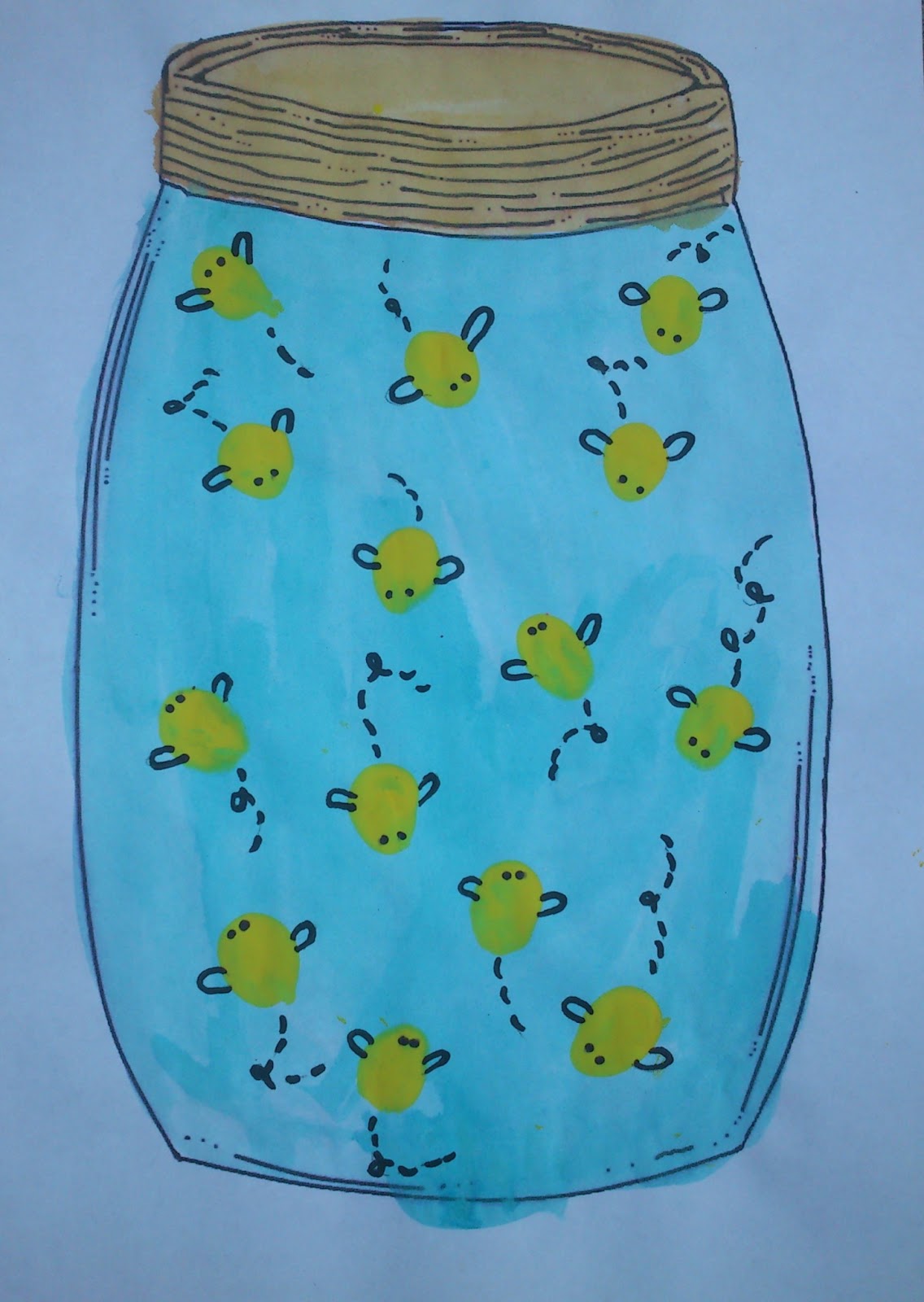 Thumbprint Fireflies | Fun Family Crafts