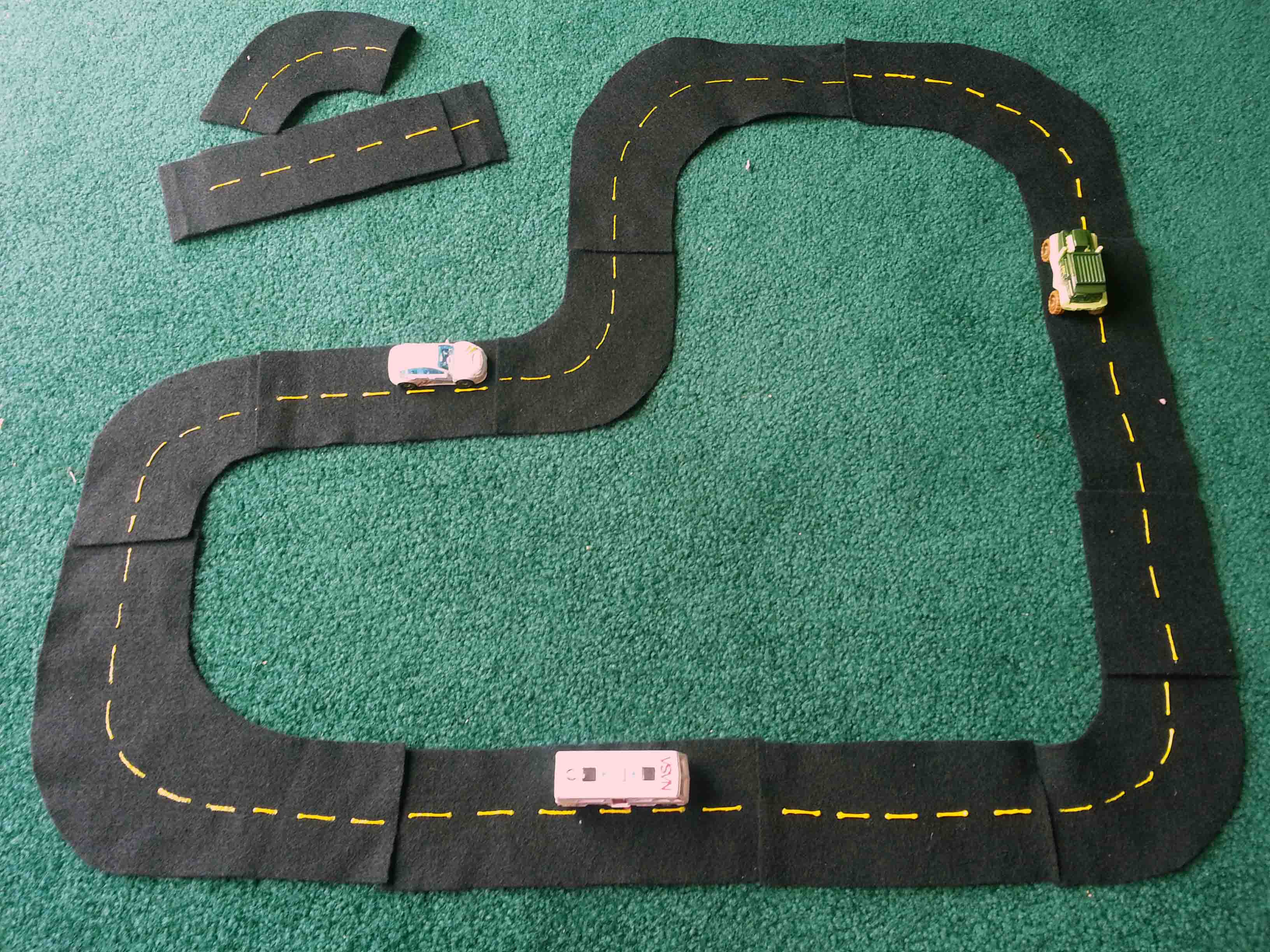 felt car track