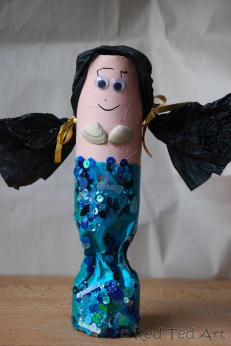 Cardboard Tube Mermaid
