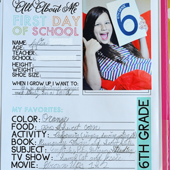All About Me Printable School Binder