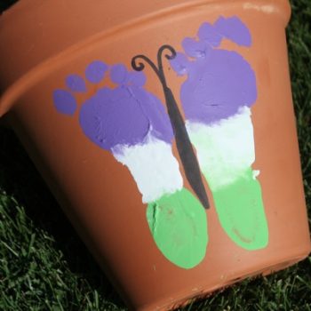 Butterfly Footprint Flower Pot