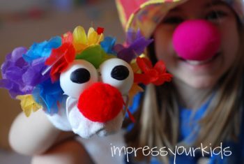 Circus Clown Sock Puppet | Fun Family Crafts