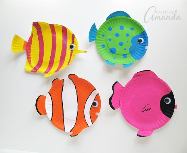 Paper Plate Tropical Fish