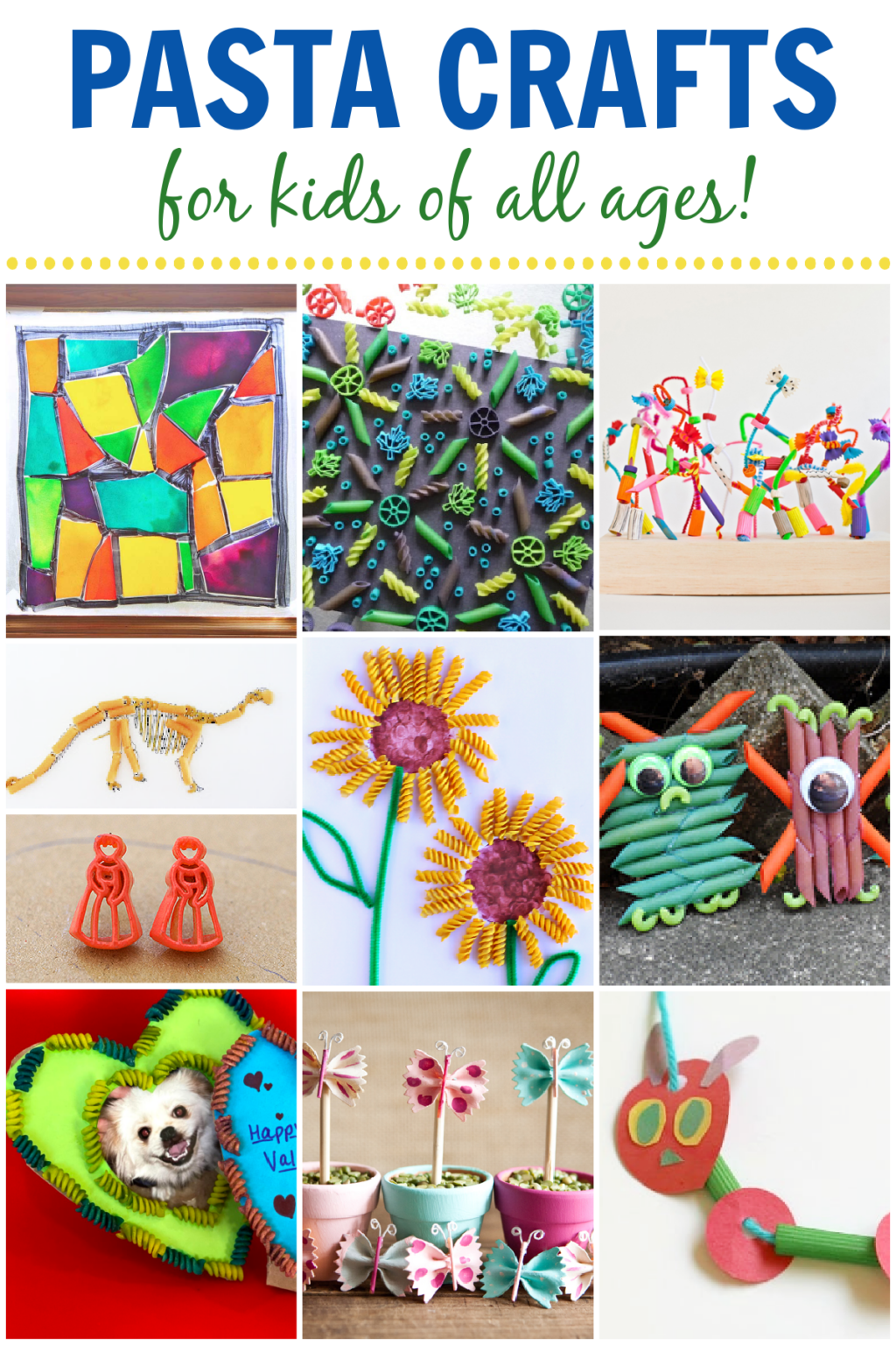 Dried Pasta Crafts for Kids | Fun Family Crafts