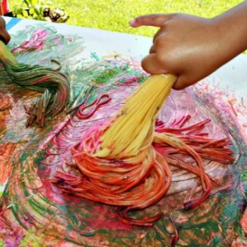 Spaghetti Broom Painting
