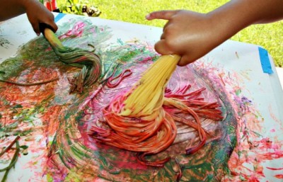 Spaghetti Broom Painting
