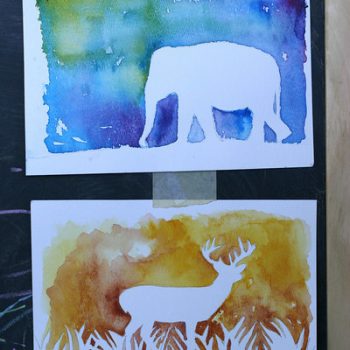 Watercolor Silhouettes