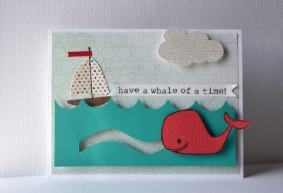 Swimming Whale Card