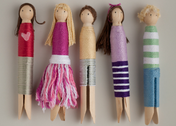 Clothespin Wrap Dolls | Fun Family Crafts