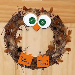 Who’s There Owl Wreath