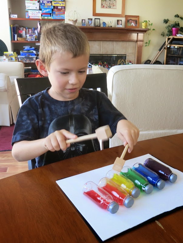 Recycled Bottle Xylophone