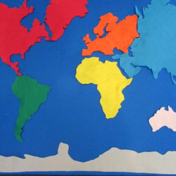 World Map Felt Board