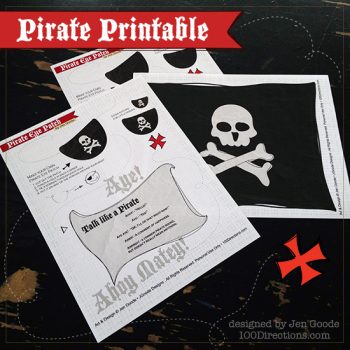Pirate Printable Eye Patch and Pirate Flag