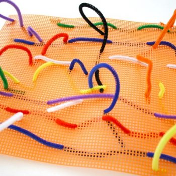 3D Art with Pipe Cleaners and Canvas