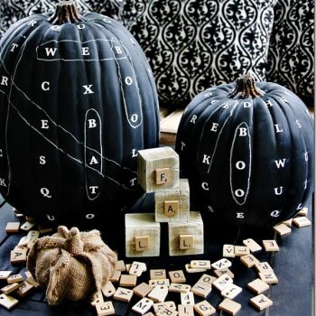Word Find Chalkboard Pumpkin