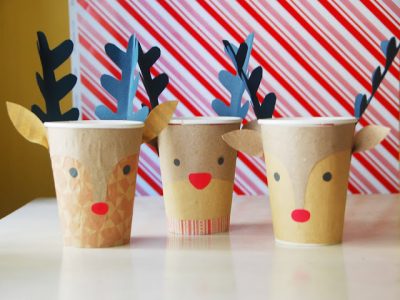 Reindeer Christmas Cups  Fun Family Crafts