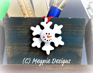 Snowman Snowflake Ornament