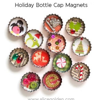 Holiday Bottle Cap Magnets