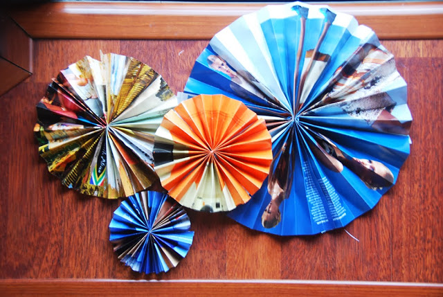 American Crafts Christmas Paper Rosettes - 6 Piece Self-Adhesive Embellishment Set