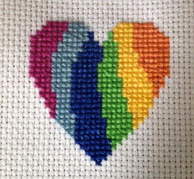Modern Heart Cross Stitch