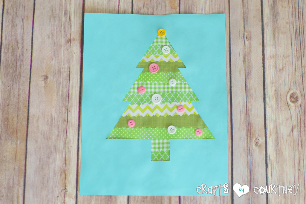 Scrapbook Paper Christmas Tree Silhouette  Fun Family Crafts