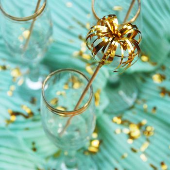 New Year Tinsel Foil Stirrers