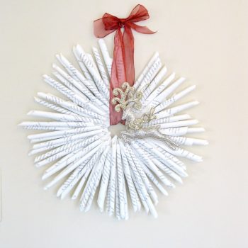 Upcycled Book Page Wreath
