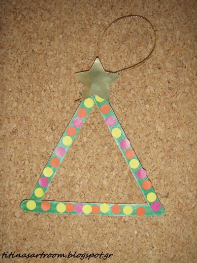 Craft Stick Tree Ornament