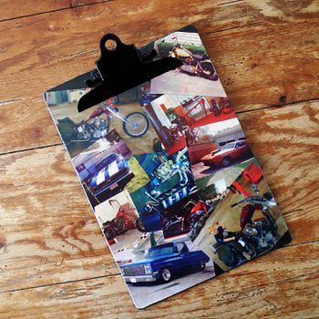 Mod Podge Photo Collage Clipboard for Him